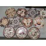 A collection of Masons plates: various patterns including Mandalay, Imperial, Orientel Bouquet