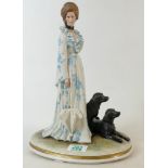 Capo Di Monte limited edition Princess Anne with Labrador's: boxed with the original receipt. (