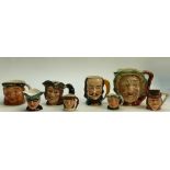 Beswick character jug sairy Gamp 371: together with Barnaby Rudge 1121, Lancaster and Sandland