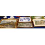 A collection of framed prints: with country views(5)