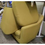 A two seater sofa: together with a matching tub chair in mustard (2)