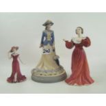 Three Coaport figure: Henley Royal Reggata (matt), Cardine and Debutant Gina (3)