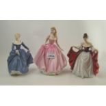 Royal Doulton figures: Just for You HN4236, Fragrance HN2334 and Sarah HN2265 (3).