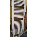 A white bathroom towel rail/ heater:A white bathroom towel rail/ heater: