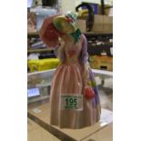 A Royal Doulton Miss Demure figure, HN1402: chip to base.