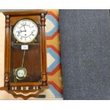 Modern Mahogany cased Westminster Wall Clock: together with Indian made carpet runner(2)