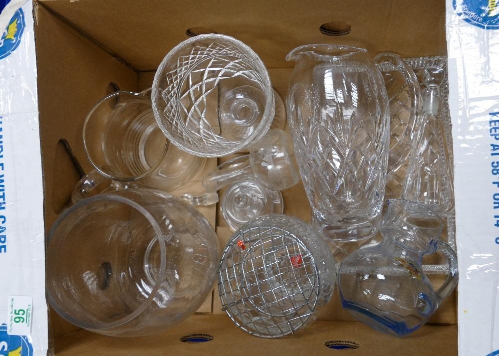 A collection of quality cut glass crystal glass ware to include: vases, jugs, decanter etc