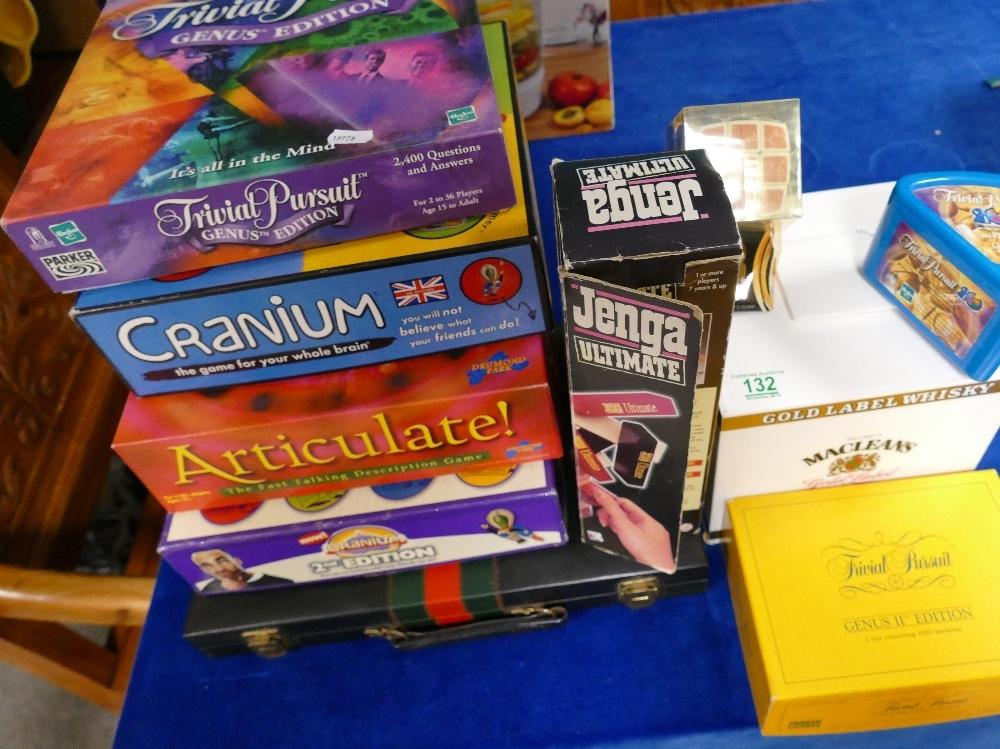 A collection of boxed family games to include: Trivial Pursuit, Jenga, Cranium,Articulate etc