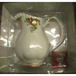 A Royal Albert large jug/ewer: in the Old Country Roses design, in original box.
