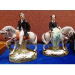 Two Old Staffordshire Type figure: The Prince & Princess(2)