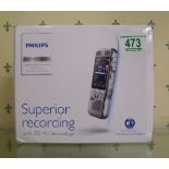 Phillips digital dictation recorder: with 3D mic and Pro software.