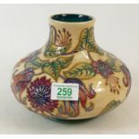 Moorcroft Vase decorated in the Tahiti: pattern after a Nicola Slaney design, height 17cm (silver