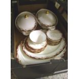 Royal Doulton Winthrop tea & dinner ware to include: 2 tureens, wall platters, dinner & side plates,