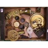A collection of brass ware: to include horse brasses, trivits, tray etc( 1 trays)