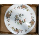 Two Very large Wedgwood Eastern Flowers wall plaques(2): diameter 41cm