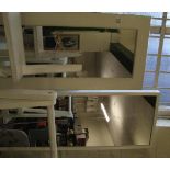 A white framed cheval mirror with storage : ( 150cm x 45cm) together with another mirror (160cm x