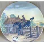 Large Un Branded Earthen ware charger of Highway Man Scene: