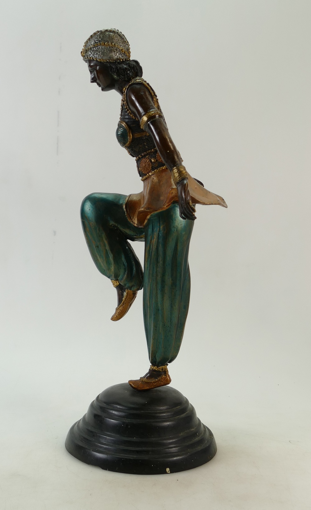 Large Art Deco style lady dancer figure: - Image 4 of 4