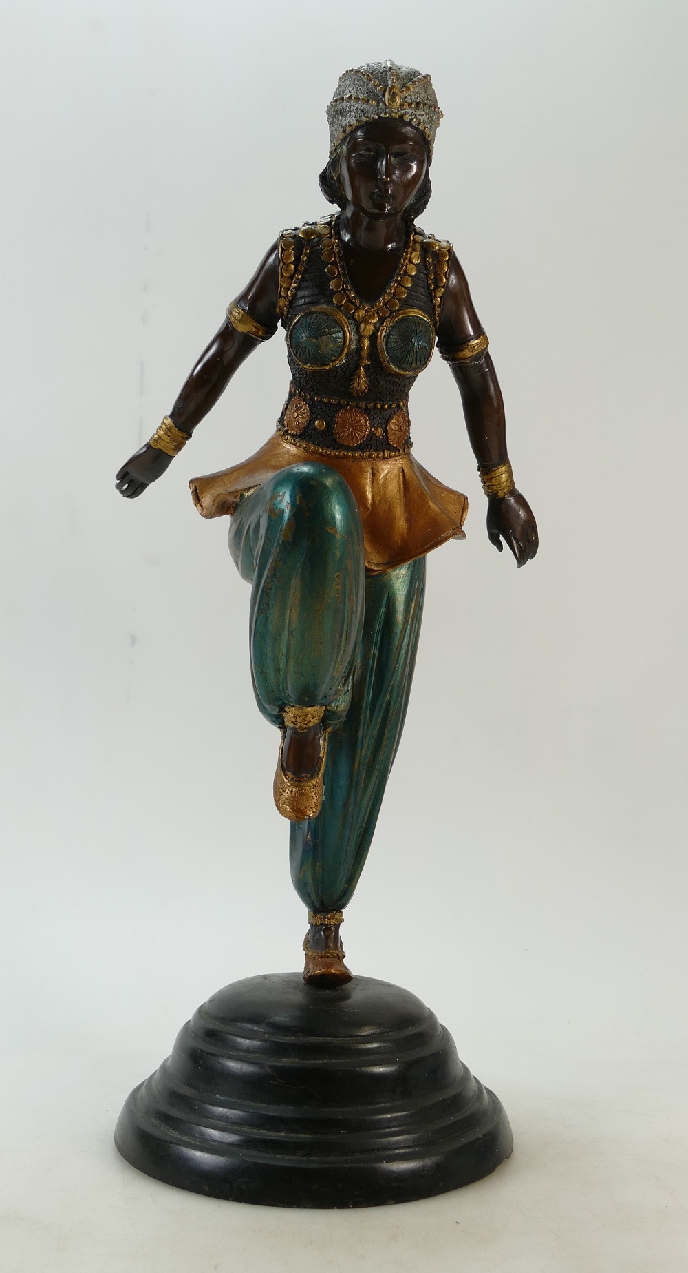 Large Art Deco style lady dancer figure: