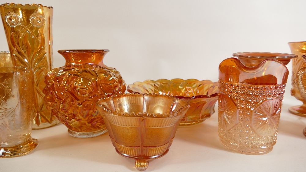 A collection of Orange Carnival Glass It - Image 3 of 4