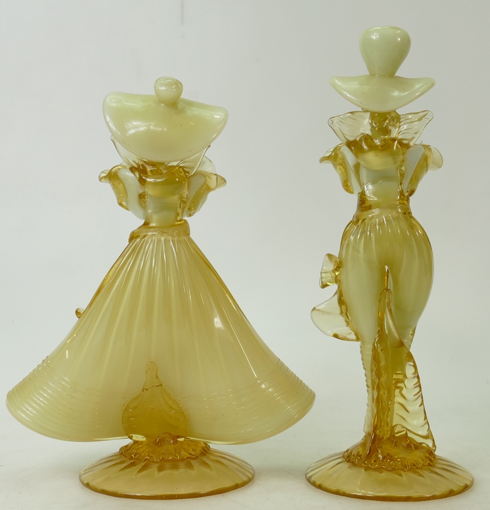 A Pair of Murano Glass Dancer Figurines: - Image 3 of 4