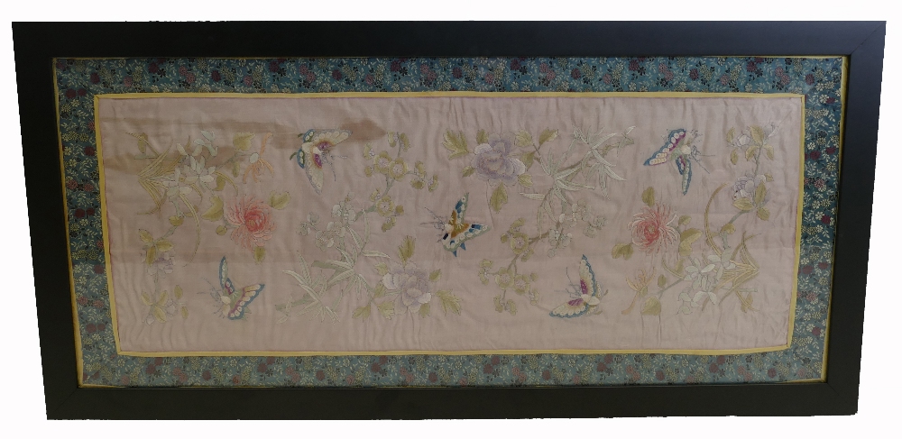 19th Century Chinese framed Embroidery: