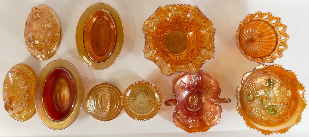 A collection of Carnival Glass Items to - Image 2 of 2