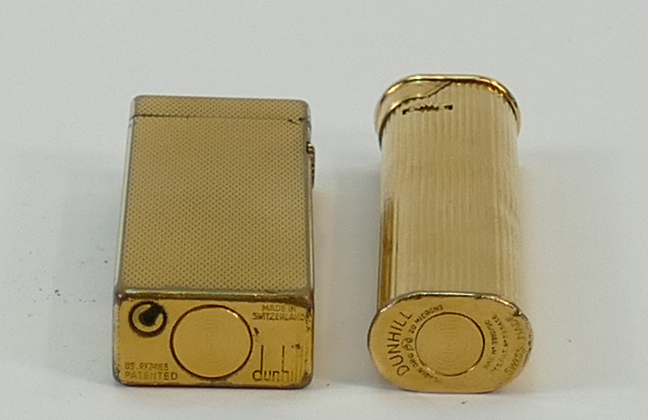 Two Dunhill Lighters: Two gold plated Du - Image 3 of 5