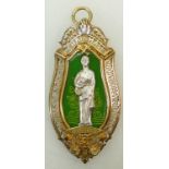 Silver gilt & enamelled Pendant: Silver