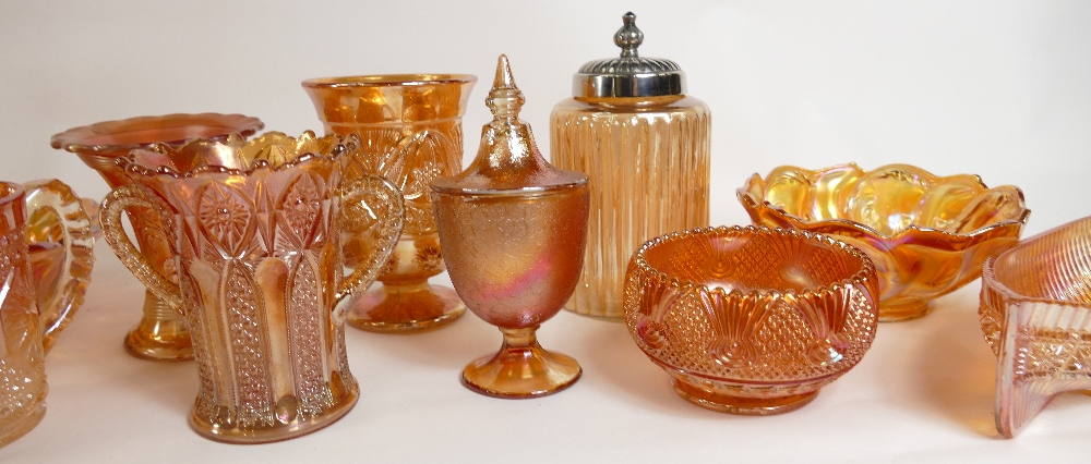 A collection of Orange Carnival Glass It - Image 4 of 4