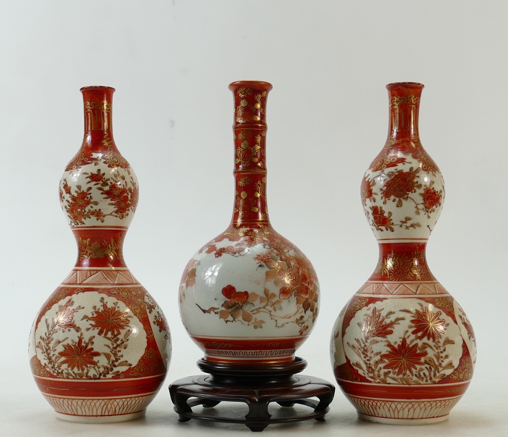 Japanese 19th century Kutani vases and o