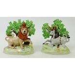 Beswick Lion and Unicorn: Pair of models