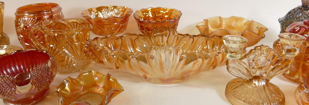 A collection of Orange Carnival Glass It - Image 3 of 4