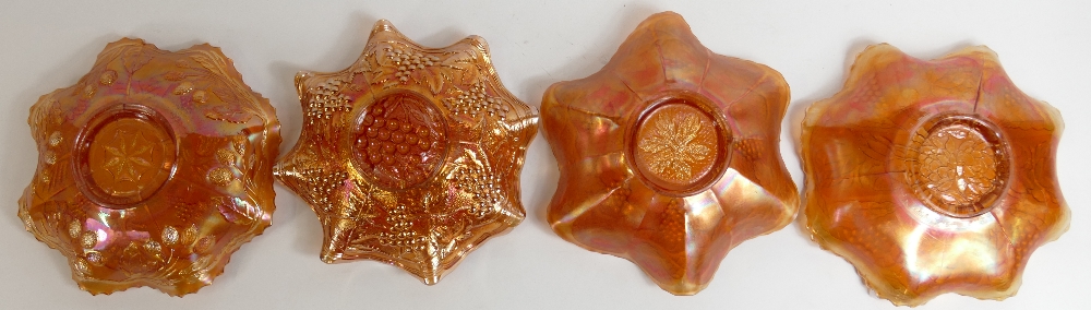 Carnival Orange Glass Bowls to include: - Image 2 of 3