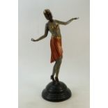 Large Art Deco style lady dancer figure: