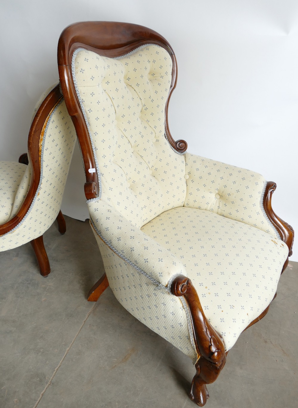 Victorian Ladies and Gents Parlour Chair - Image 3 of 4