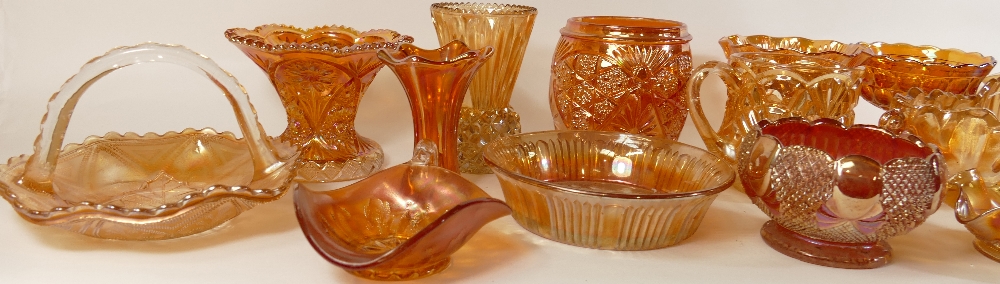 A collection of Orange Carnival Glass It - Image 2 of 4