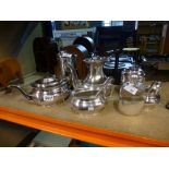 Silver plate part tea and coffee set and other plated ware