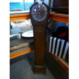 Grand daughter clock, barometer and assorted walking sticks