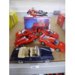 10 'Franklin mint' various die cast model cars including Ferrari