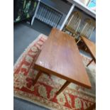 Mid 20th century Danish teak coffee table 120cm wide 48cm deep 48cm high