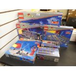 Boxed Lego 9v train comprising of 4558, 4547, 4539, 4531, 4520 and 4515. Contents not checked to see