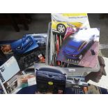 Two cartons of car brochures by Alfa Romeo, Lancia and French manufacturers