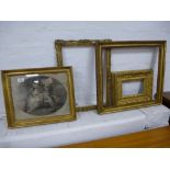 Three late 18th early 19th Century picture frames and a later Victorian frame, the larg 53x48.5cms