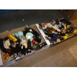 Two boxes of assorted decorative Avon bottles