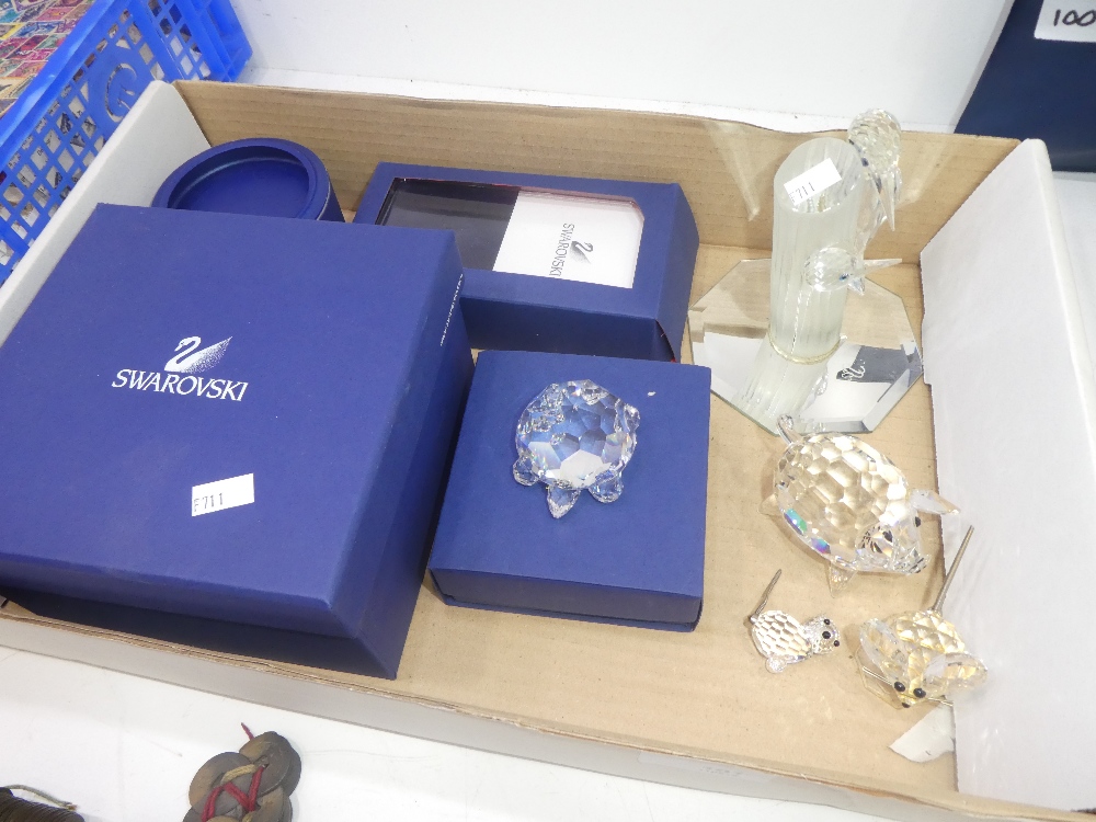 Swarovski items to incl. turtle and wood pigeon - all boxed