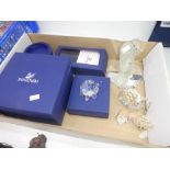 Swarovski items to incl. turtle and wood pigeon - all boxed