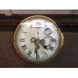 Ships bulkhead clock Edwin Bowers & Sons, Sydney, 20cm