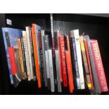 Shelf of Ferrari hardback books