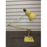 Herbert Terry Anglepoise lamp; with square stepped base in yellow